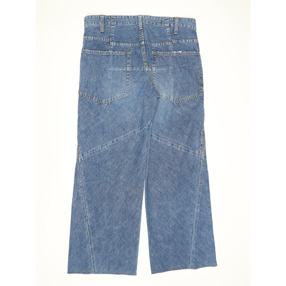 Japanese Designer Rare Zucca Architectural Wide Leg Denim Jeans Made in Japan 30 - Picture 7 of 15